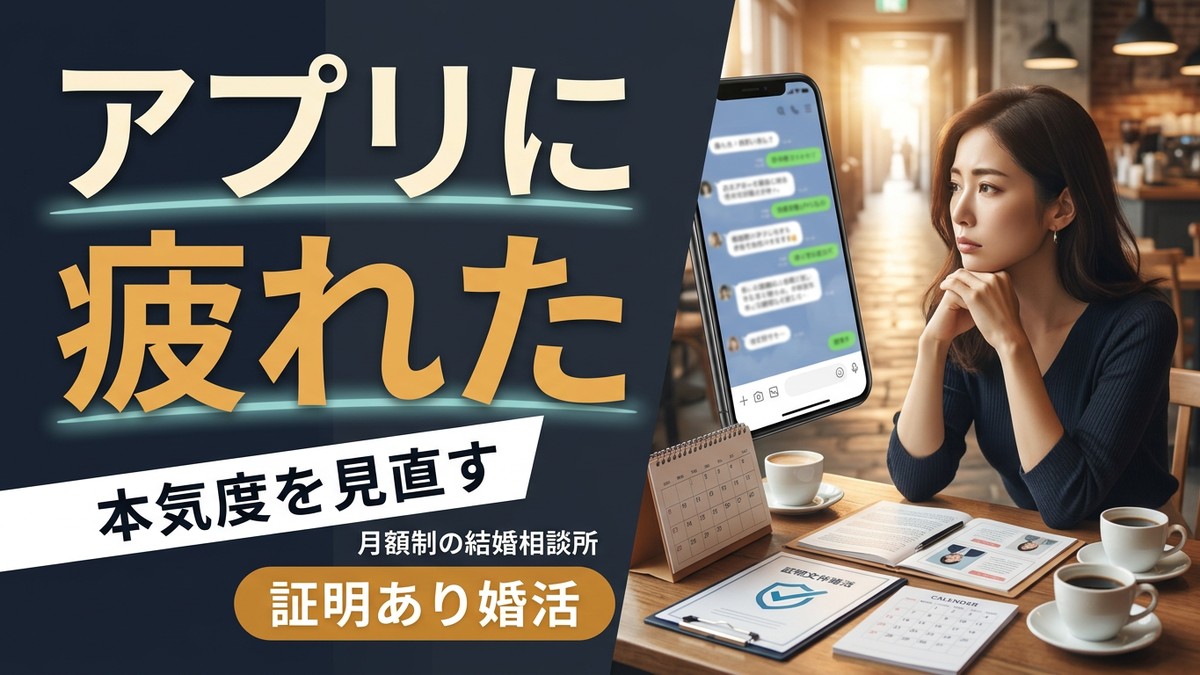 マッチングアプリで疲れた人は結婚相談所に進むべき？月額制婚活の判断基準